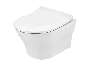 Унитаз подвесной TOTO MH TOILET CW162Y#XW безободковый, с тонкой крышкой микролифт, слив торнадо, белый купить в интернет-магазине Sanbest