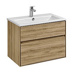 Тумба с раковиной Акватон Либерти 75 дуб эльвезия для ванной в интернет-магазине Sanbest