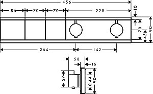Термостат для душа Hansgrohe RainSelect 15380670 купить в интернет-магазине сантехники Sanbest
