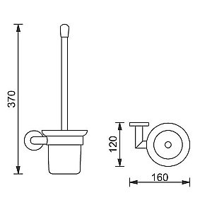 Ершик с держателем Aquanet 3688 купить в интернет-магазине сантехники Sanbest