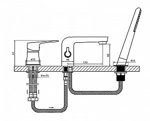 Смеситель для ванны Orange Berti M17-333cr купить в интернет-магазине сантехники Sanbest
