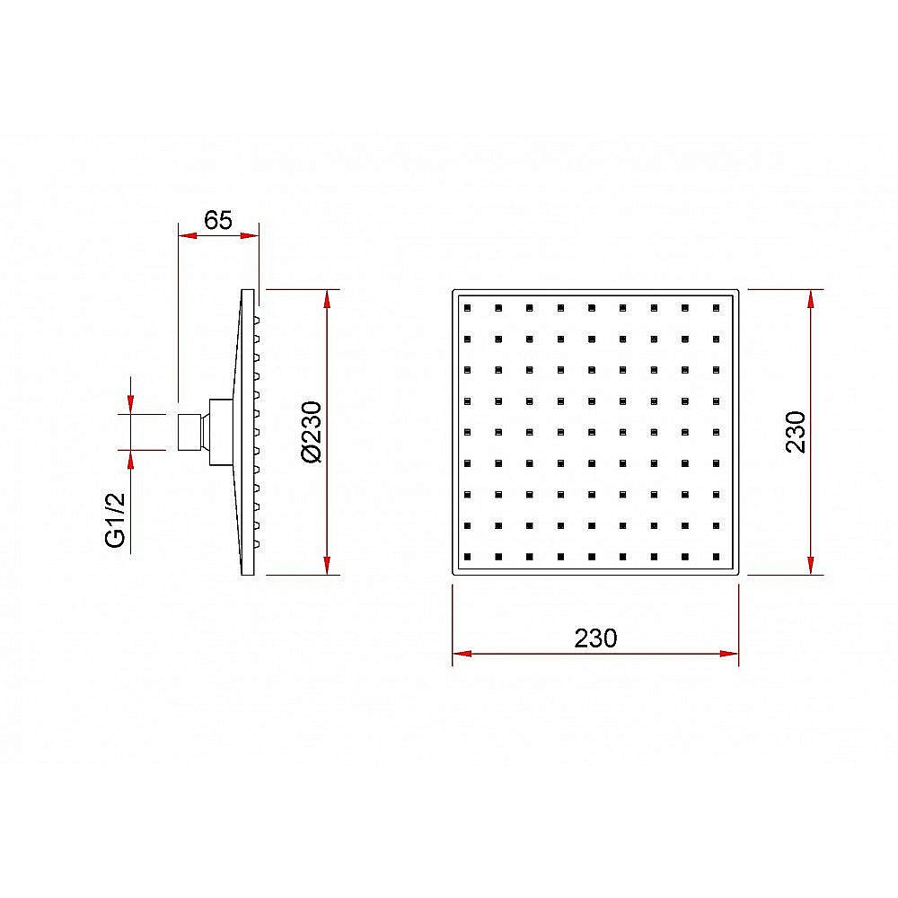 Верхний душ Berges NARDIS 72001 хром купить в интернет-магазине сантехники Sanbest
