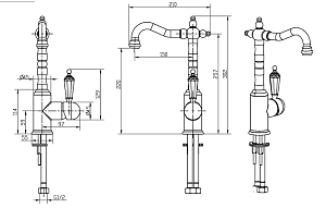 Смеситель для раковины Boheme Imperiale Ripresa 322 купить в интернет-магазине сантехники Sanbest