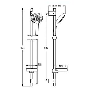 Душевой гарнитур Ideal Standard Idealrain B9427AA купить в интернет-магазине сантехники Sanbest