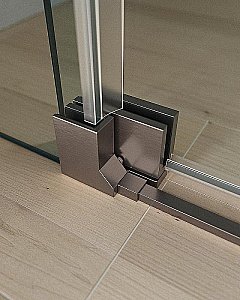 Душевой уголок Cezares Slider 80x90 AH-1-80-80/90-C-GM стекло прозрачное/профиль матовая оружейная сталь купить в интернет-магазине Sanbest