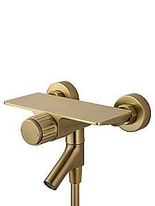 Смеситель для ванны с душем WONZON & WOGHAND CLICK, Брашированное золото (WW-FE05L221- BG) купить в интернет-магазине сантехники Sanbest