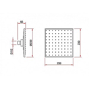 Верхний душ Berges NARDIS 72001 хром купить в интернет-магазине сантехники Sanbest