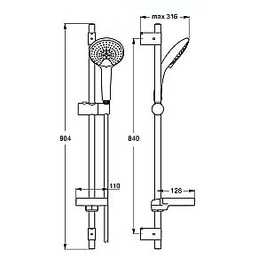 Душевой гарнитур Ideal Standard Idealrain B9427AA купить в интернет-магазине сантехники Sanbest