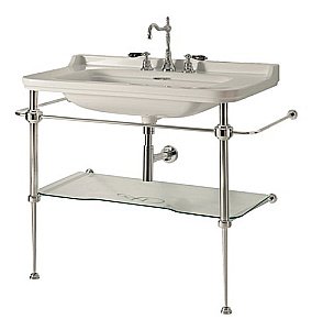 Консоль с раковиной Kerasan Waldorf 9203K 120 хром с 3 отверстиями для ванной в интернет-магазине сантехники Sanbest