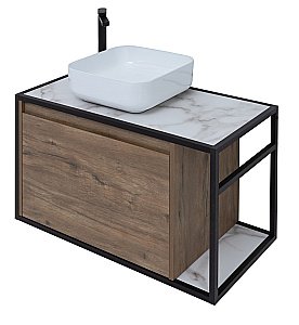 Тумба с раковиной Aquanet Nova Lite Loft 90 L/R дуб рустикальный для ванной в интернет-магазине Sanbest