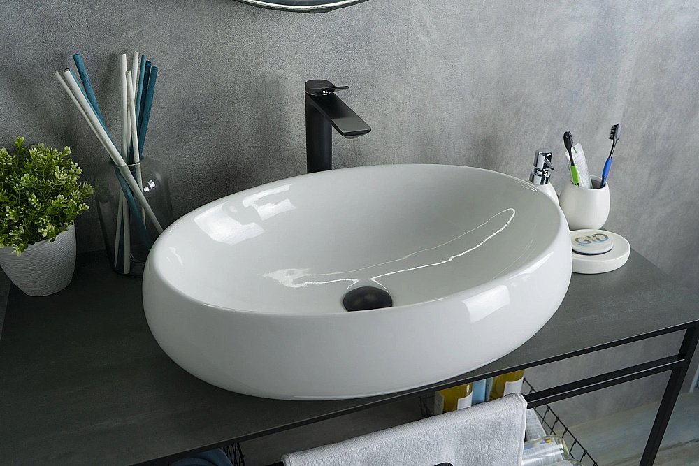 Раковина накладная Gid Lago 60 N9030a 51114 белая купить в интернет-магазине Sanbest