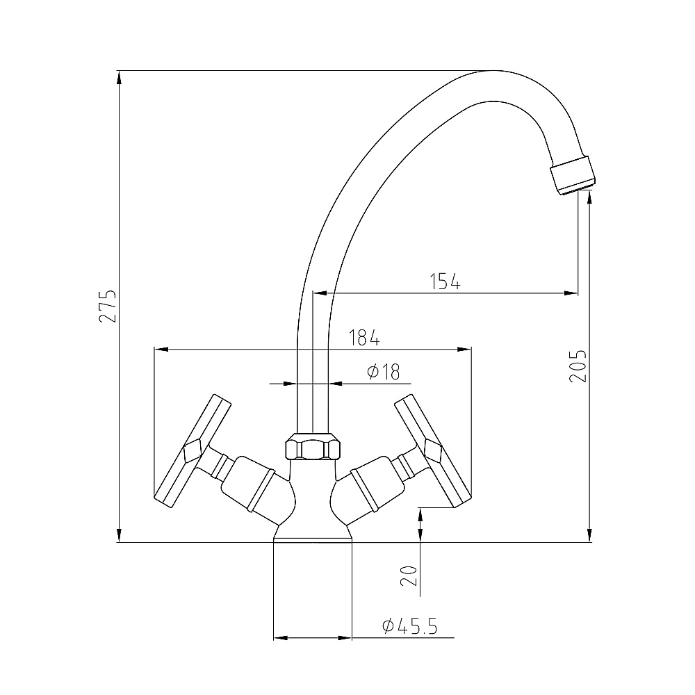 Смеситель для кухни Lemark Promotion LM6050C купить в интернет-магазине сантехники Sanbest