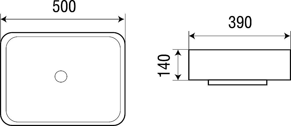 Накладная раковина WeltWasser WW ELBACH 2195 50 белая купить в интернет-магазине Sanbest