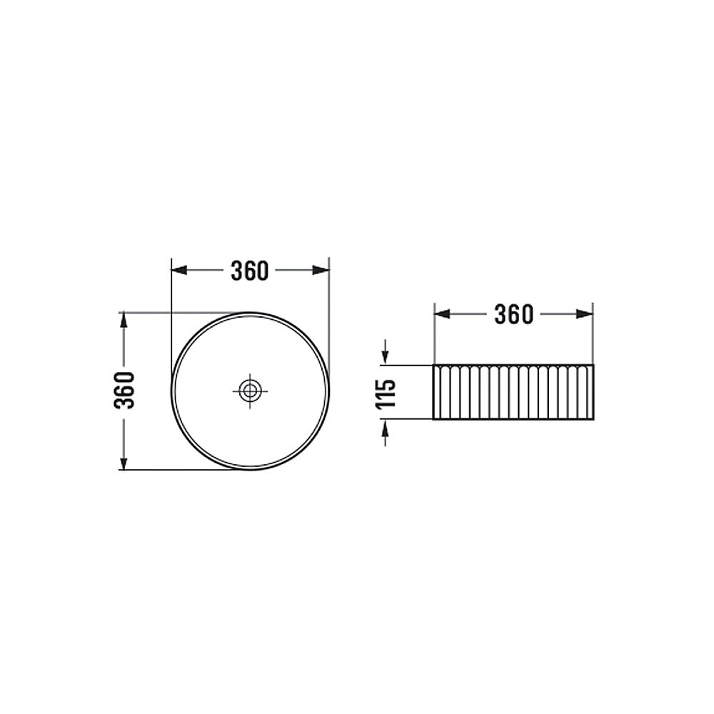 Раковина накладная Vincea 36 VBS-501 белая купить в интернет-магазине Sanbest