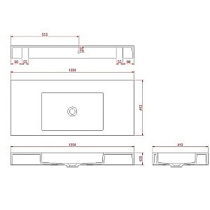 Раковина-моноблок Armadi Art Flat ST 888-100 белая матовая купить в интернет-магазине Sanbest