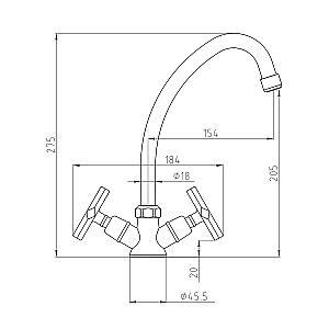 Смеситель для кухни Lemark Promotion LM6050C купить в интернет-магазине сантехники Sanbest