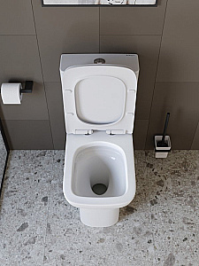 Унитаз-компакт BelBagno ROMANO-TOR BB2803CP/T-TOR/SC белый, с крышкой микролифт, с бачком, безободковый, слив-торнадо купить в интернет-магазине Sanbest