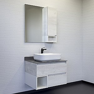 Тумба с раковиной Comforty Прага-75 00-00014832 дуб белый для ванной в интернет-магазине Sanbest