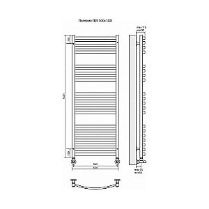 Полотенцесушитель водяной Terminus Палермо П20 500x1401 купить в интернет-магазине сантехники Sanbest