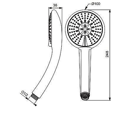 Душевая лейка VIDIMA FRESH BA210AA купить в интернет-магазине сантехники Sanbest