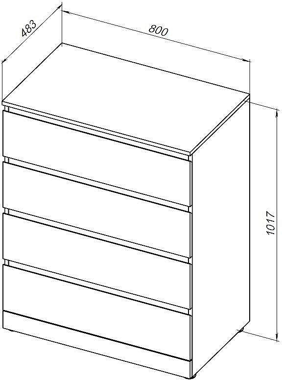 Комод Aquanet Сканди 302542 80 Дуб крафт для ванной в интернет-магазине сантехники Sanbest
