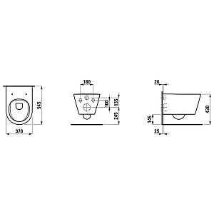 Унитаз подвесной Laufen Kartell 8.2033.7.400.000.1 купить в интернет-магазине Sanbest