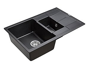 Мойка кухонная Paulmark Feste PM237850-BL Черная купить в интернет-магазине сантехники Sanbest