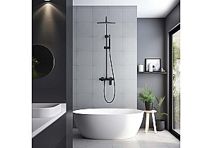 Душевая система Aquatek ЛИРА AQ2440MB черная матовая купить в интернет-магазине сантехники Sanbest