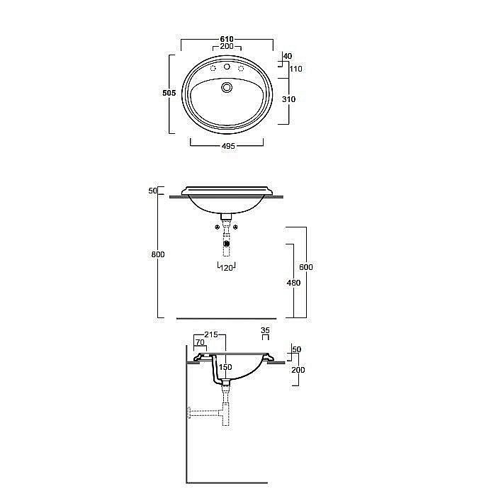 Раковина SIMAS Arcade AR859bi*3 61 купить в интернет-магазине Sanbest