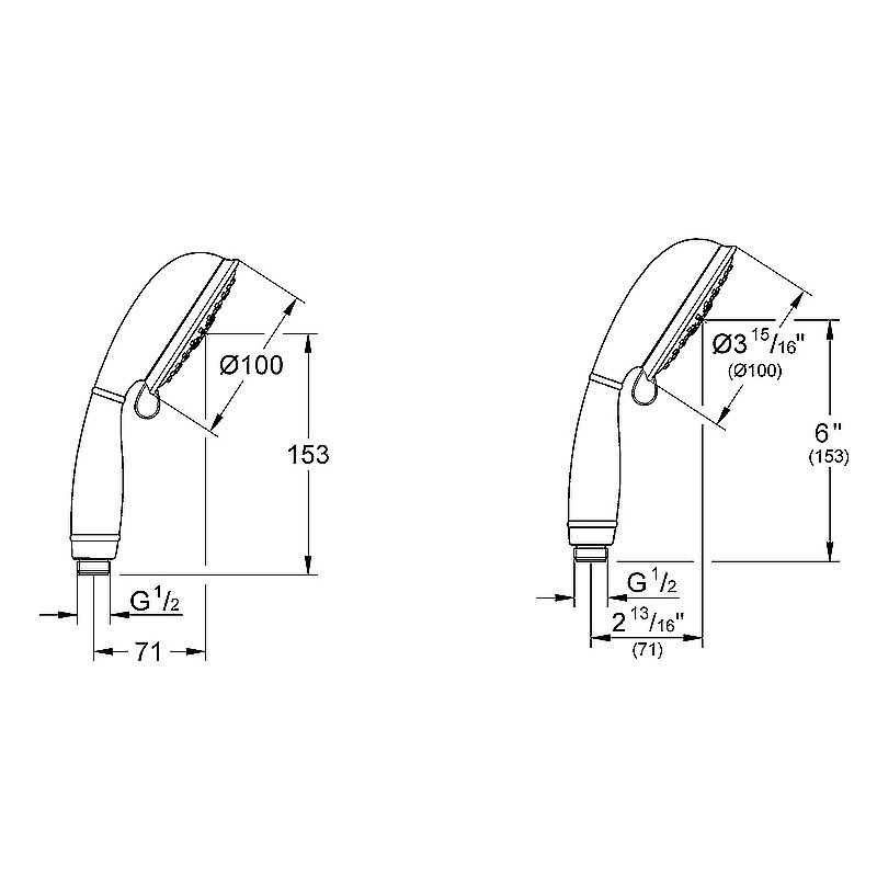 Душевая лейка Grohe Tempesta New Rustic 27608001 хром купить в интернет-магазине сантехники Sanbest