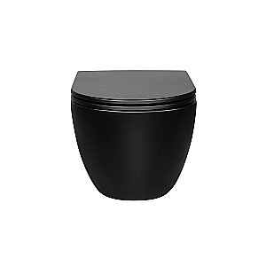 Унитаз подвесной Vincea Evo VT1-34MB безободковый, с крышкой микролифт, матовый черный купить в интернет-магазине Sanbest