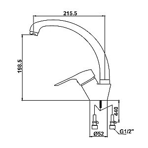 Смеситель для кухни Kaiser City 21044 купить в интернет-магазине сантехники Sanbest