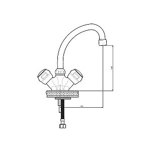 Смеситель для раковины GPD Rios KLB30 купить в интернет-магазине сантехники Sanbest