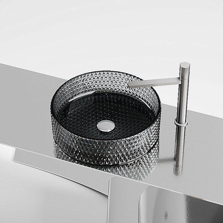 Раковина Ceramica Nova Cristal 36 CN6060 черная купить в интернет-магазине Sanbest