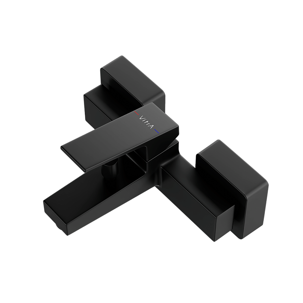Смеситель для ванны VitrA Minimax Square A4352036EXP матовый черный купить в интернет-магазине сантехники Sanbest