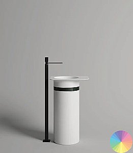 Раковина напольная Salini NINFEA 01 130221MF 54 из искусственного камня S-Stone, матовая, цвет по RAL полностью купить в интернет-магазине Sanbest