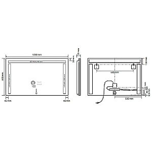 Зеркало Bemeta 101401157 хром в ванную от интернет-магазине сантехники Sanbest