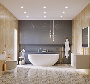 Ванна из искусственного камня CEZARES STREAM 170х78 CZR-STREAM-170-78-56-SSB белая матовая купить в интернет-магазине Sanbest