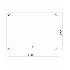 Зеркало Azario Стив 120х80 с подогревом в ванную от интернет-магазине сантехники Sanbest