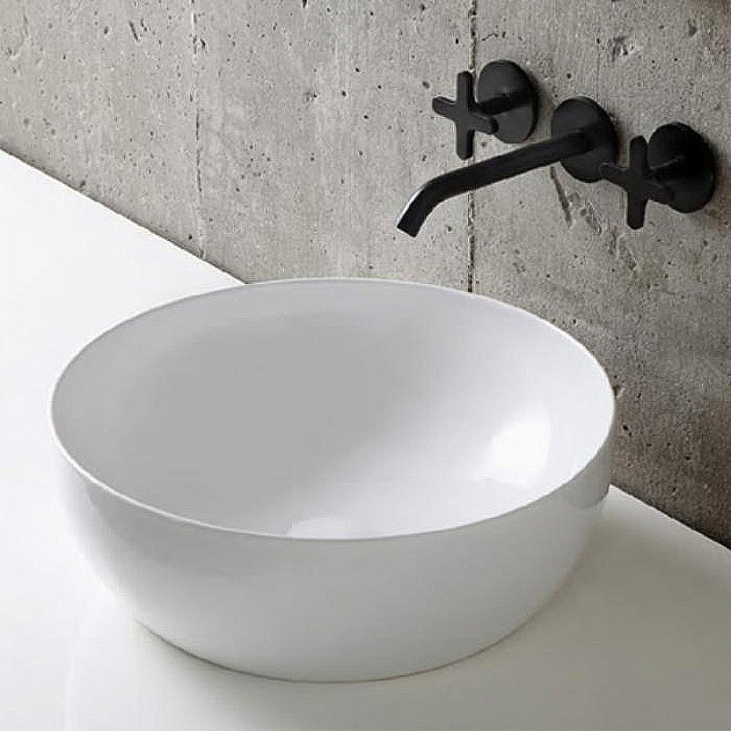 Раковина накладная Azzurra Elegance 40 ECI40 bi*0 белая купить в интернет-магазине Sanbest