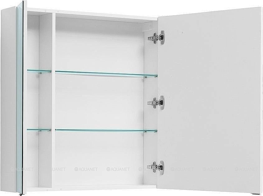 Зеркальный шкаф Aquanet Алвита 80 белый купить в интернет-магазине сантехники Sanbest