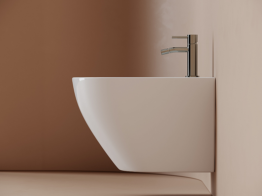 Биде подвесное Ceramica Nova Alba CN11006 белое купить в интернет-магазине Sanbest