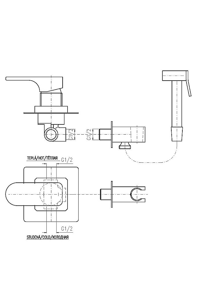 Гигиенический душ Rav-Slezak YUKON YU142/1 хром купить в интернет-магазине сантехники Sanbest