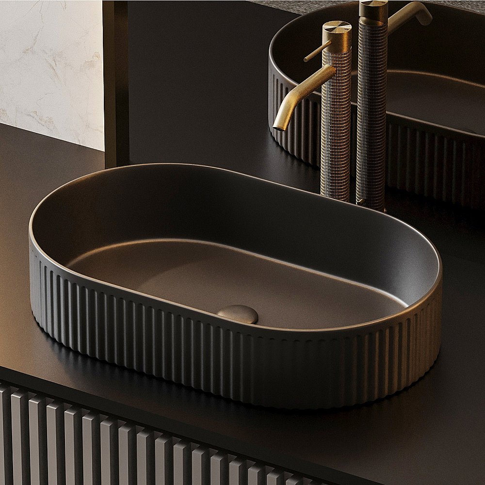 Раковина накладная ABBER Bequem AC2116MB черная матовая купить в интернет-магазине Sanbest