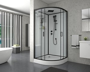 Душевая кабина Niagara Premium NG- 6902-01 BLACK 100x100 купить в интернет-магазине Sanbest