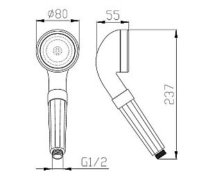Душевая лейка Rav-Slezak PS0054 хром купить в интернет-магазине сантехники Sanbest