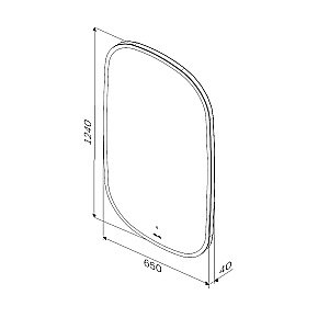 Зеркало с Led подсветкой AM.PM Func M8FMOX0651WGH 125 в ванную от интернет-магазине сантехники Sanbest