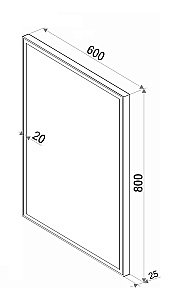 Зеркало Континент Frame Black ЗЛП948 60x80 в ванную от интернет-магазине сантехники Sanbest