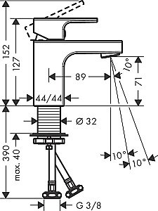Смеситель для раковины Hansgrohe Vernis Shape 70 71567000 купить в интернет-магазине сантехники Sanbest
