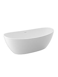 Ванна из искусственного камня BelBagno BB-UNIQUE-180-85-64-SSB белая матовая купить в интернет-магазине Sanbest